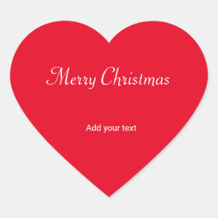simple minimal christmas times add your text   heart sticker