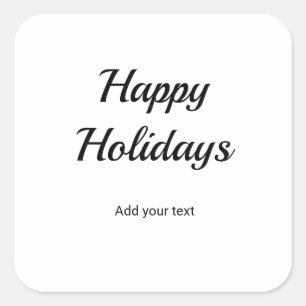 simple minimal christmas times add your text    square sticker