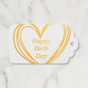simple minimal classic happy birthday gift tags