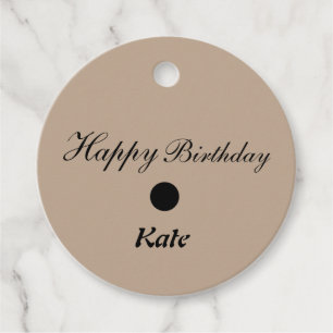 simple minimal classic happy birthday gift tags