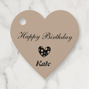 simple minimal classic happy birthday gift tags