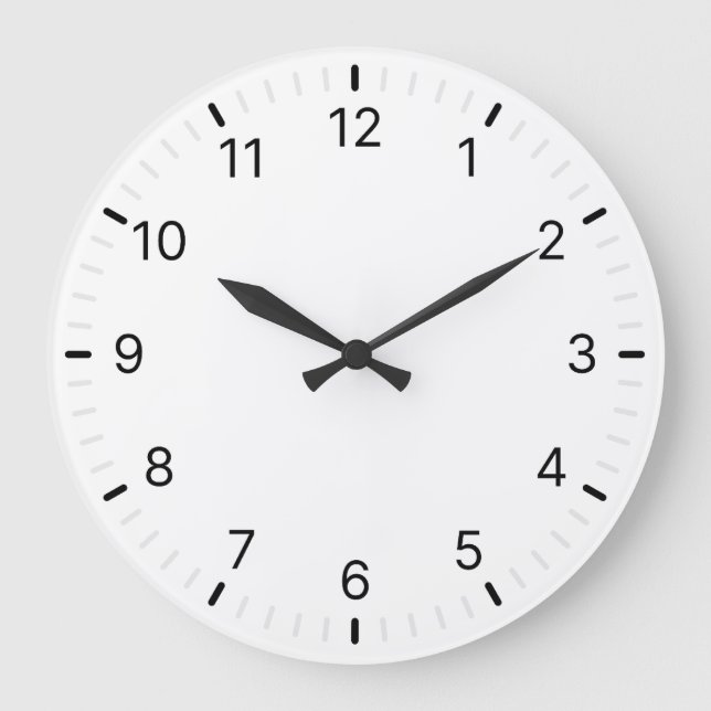 Simple Minimal Classic Large Clock (Front)