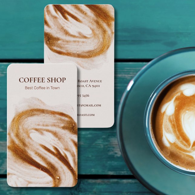 Simple Minimal Coffee Shop Professional Business Card (Creator Uploaded)