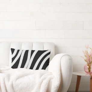 Simple minimal colorful abstract add your text cer lumbar cushion