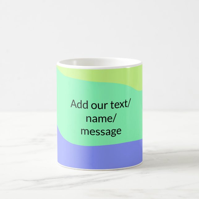 Simple minimal colourful abstract add your text ce coffee mug (Center)