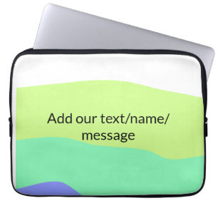 Simple minimal colourful abstract add your text ce laptop sleeve