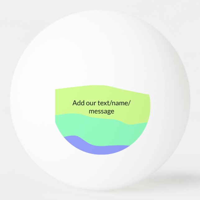 Simple minimal colourful abstract add your text ce ping pong ball (Front)