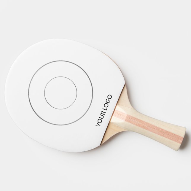 Simple minimal colourful abstract add your text ce ping pong paddle (Side)