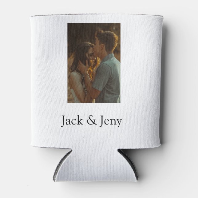 Simple minimal colourful add  name photo text cust can cooler (Front)