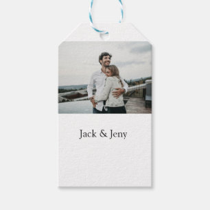 Simple minimal colourful add  name photo text cust gift tags