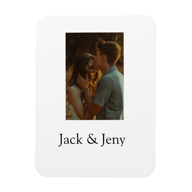 Simple minimal colourful add  name photo text cust magnet (Vertical)