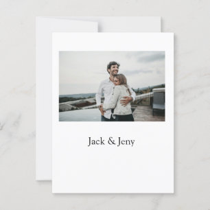 Simple minimal colourful add  name photo text cust postcard