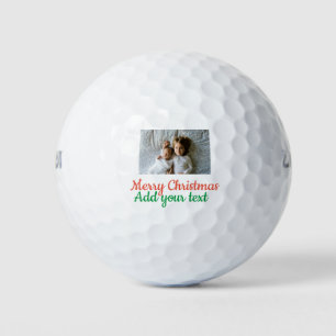 Simple minimal colourful add your name text image golf balls
