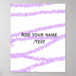 Simple minimal colourful add your name text image poster