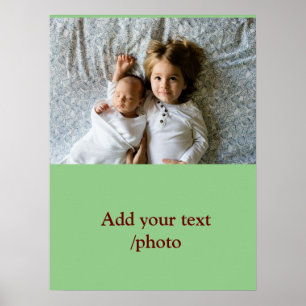 Simple minimal colourful add your name text image poster