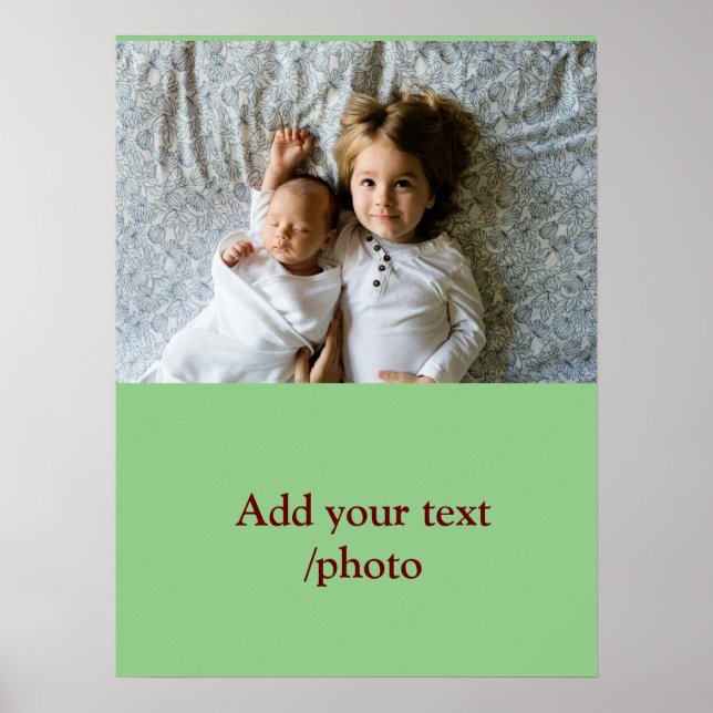Simple minimal colourful add your name text image poster (Front)