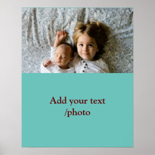 Simple minimal colourful add your name text image poster