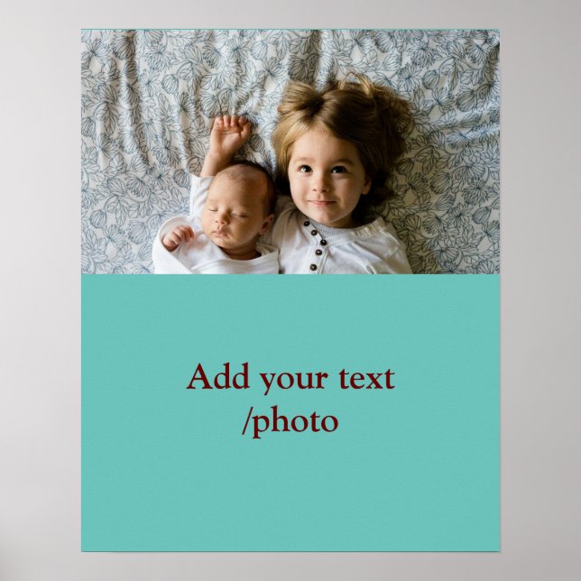 Simple minimal colourful add your name text image poster (Front)