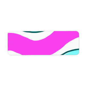 simple minimal colourful red custom personalised t return address label