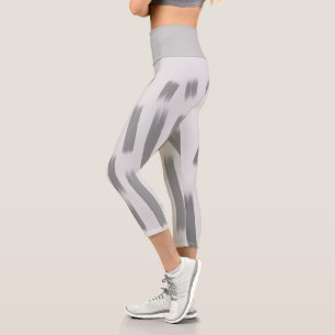 Simple minimal colourful stripes purple green cust capri leggings