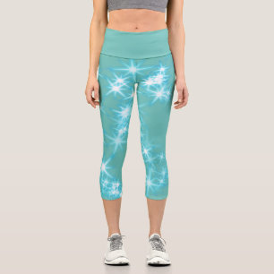 Simple minimal colourful stripes purple green cust capri leggings