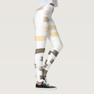 Simple minimal colourful stripes purple green cust leggings