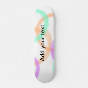 Simple minimal colourful watercolor circle balls   skateboard