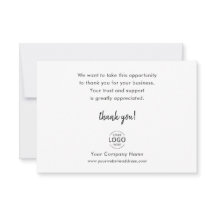 Simple Minimal Company Logo Business Thank You