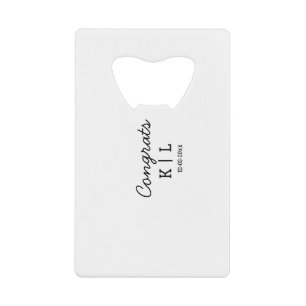 Simple minimal congrats add letters monogram date