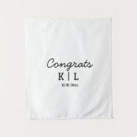 Simple minimal congrats add letters monogram date