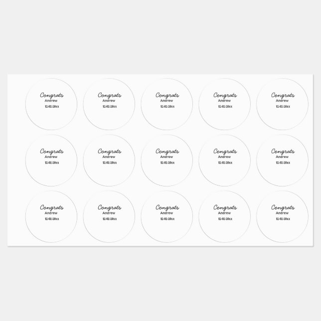 Simple minimal congrats add name date year graduat (Sheet)