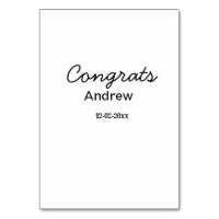 Simple minimal congrats add name date year graduat