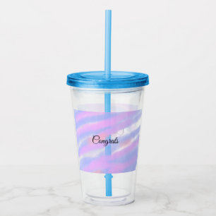 Simple minimal congratulations add your text name  acrylic tumbler