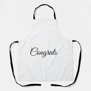 Simple minimal congratulations add your text name apron