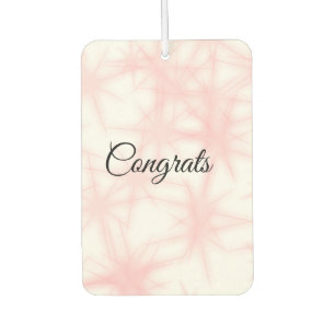 Simple minimal congratulations add your text name car air freshener