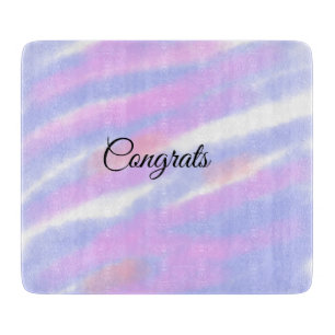 Simple minimal congratulations add your text name cutting board
