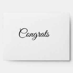 Simple minimal congratulations add your text name envelope