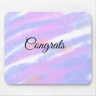 Simple minimal congratulations add your text name  mouse pad