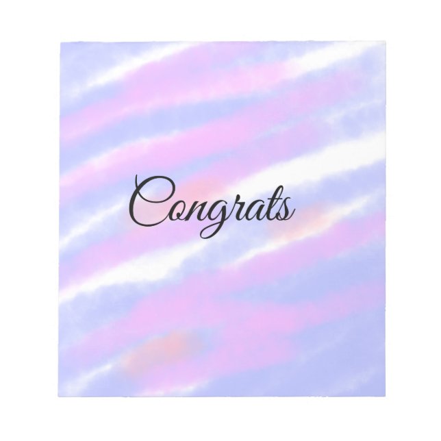 Simple minimal congratulations add your text name  notepad (Front)