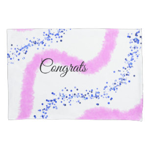 Simple minimal congratulations add your text name  pillowcase