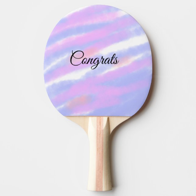Simple minimal congratulations add your text name  ping pong paddle (Front)
