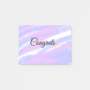 Simple minimal congratulations add your text name post-it notes