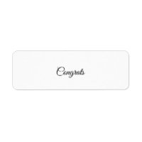 Simple minimal congratulations add your text name