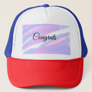 Simple minimal congratulations add your text name trucker hat