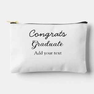 Simple minimal congratulations graduation add your accessory pouch