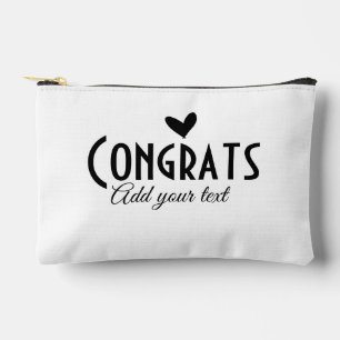 Simple minimal congratulations graduation add your accessory pouch