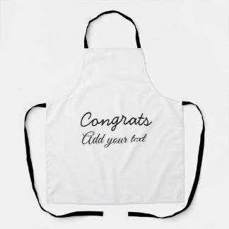 Simple minimal congratulations graduation add your apron