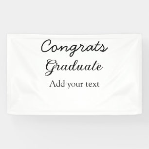 Simple minimal congratulations graduation add your banner