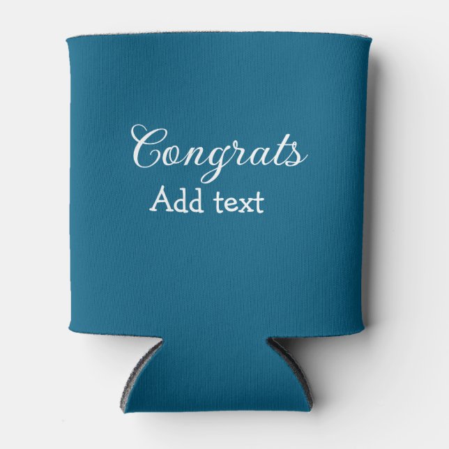 Simple minimal congratulations graduation add your can cooler (Front)