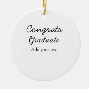 Simple minimal congratulations graduation add your ceramic ornament